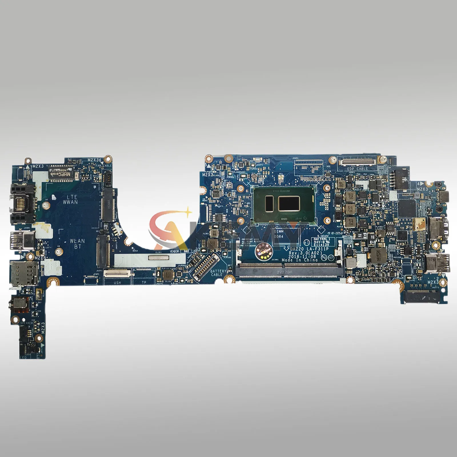 ノートブックメインボード Dell Latitude 7290 7390 LA-F311P i5-8350U i7-8650U CPU 0MXW44 0T46Y8 0N1RRT テスト済み OK