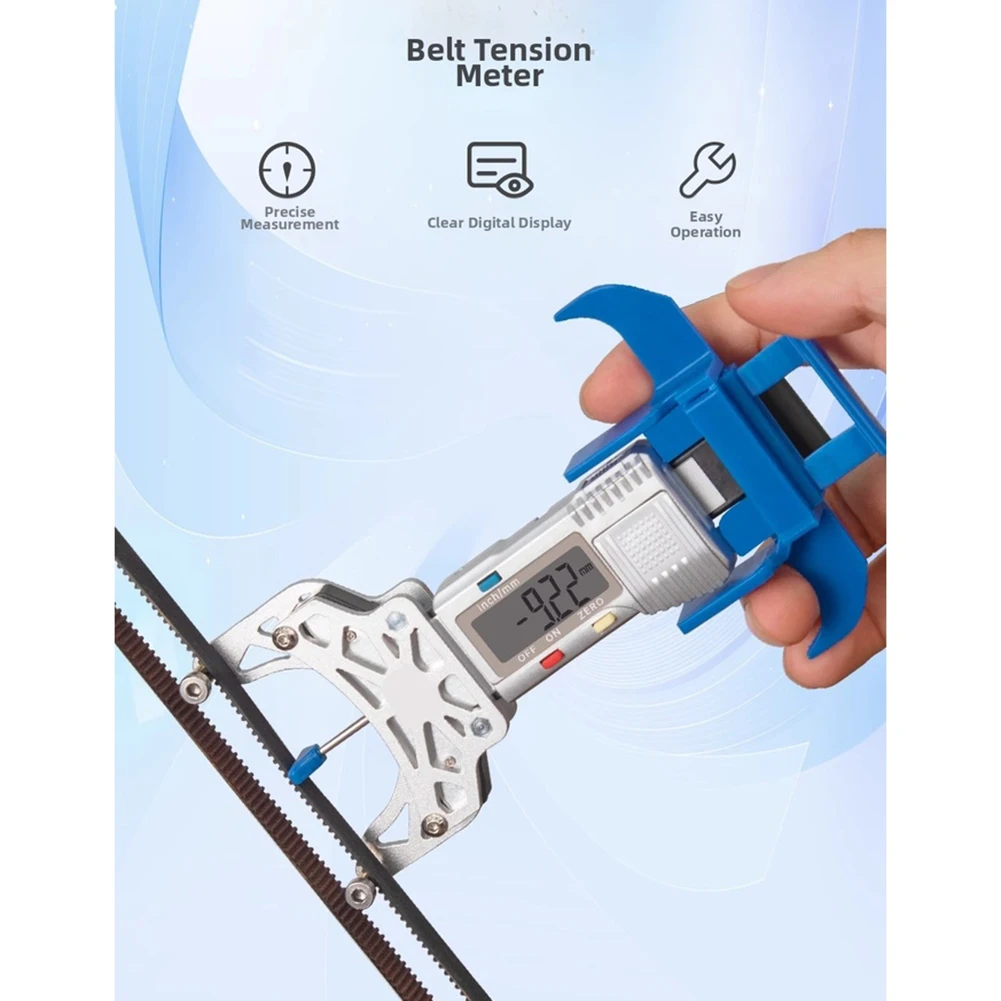 

FOR 3D PRINTER Belt Tension Meter Made of Aluminum Alloy Digital Display for Reliable Measurement 13 6 8 2 1 cm Silver Tone