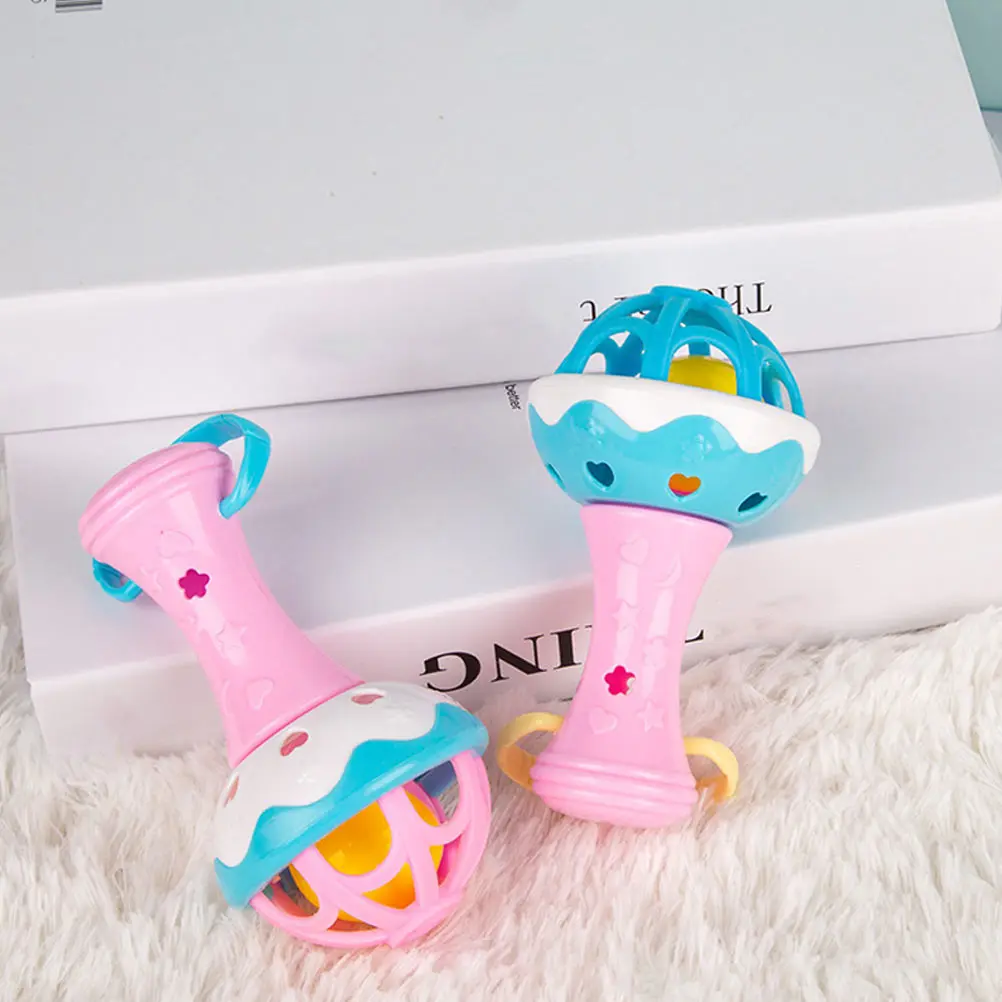 กระดิ่งเขย่ามือเด็ก 3 ชิ้น ของเล่นเสริมพัฒนาการ เสียงดังชัดเจน น้ำหนักเบา