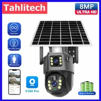 8MP 4K Wifi Solar Camera CCTV wireless camera outdoor solar camera 360 built-in battery waterproof ip ptz color nightvision