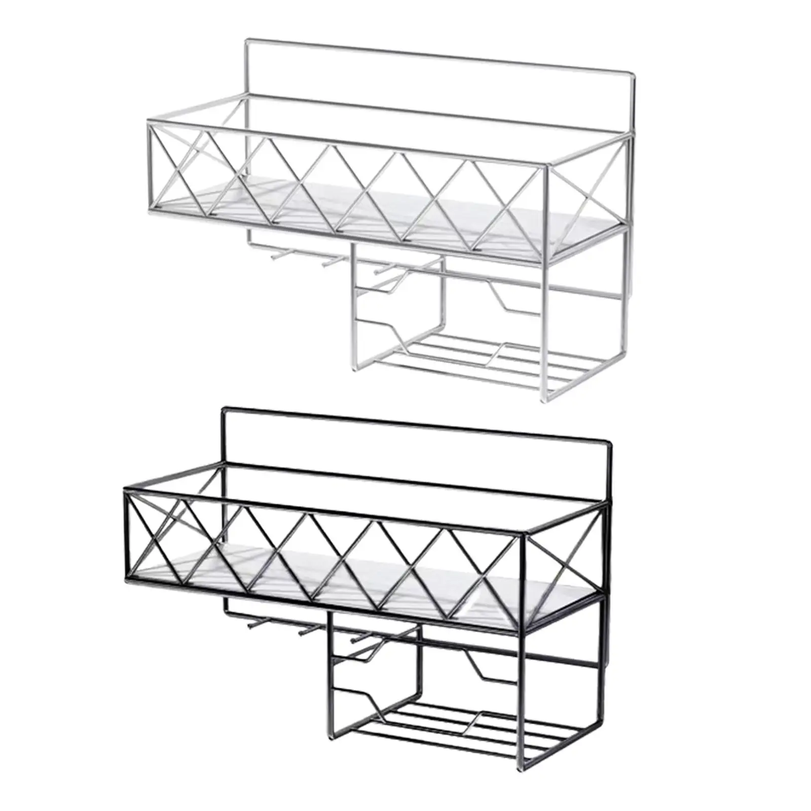 Bathroom Shelf Spice Rack Shelf Wall Shelf Kitchen Storage Rack, Shower Shelf for Household Washbasin, Toilet Laundry Room