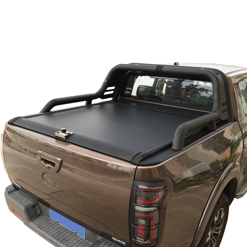 For GWM Poer / Pao / P Series Pickup Accessories Cover Truck Bed Password Roller Lid Tonneau Cover For Carton Box Matte Black