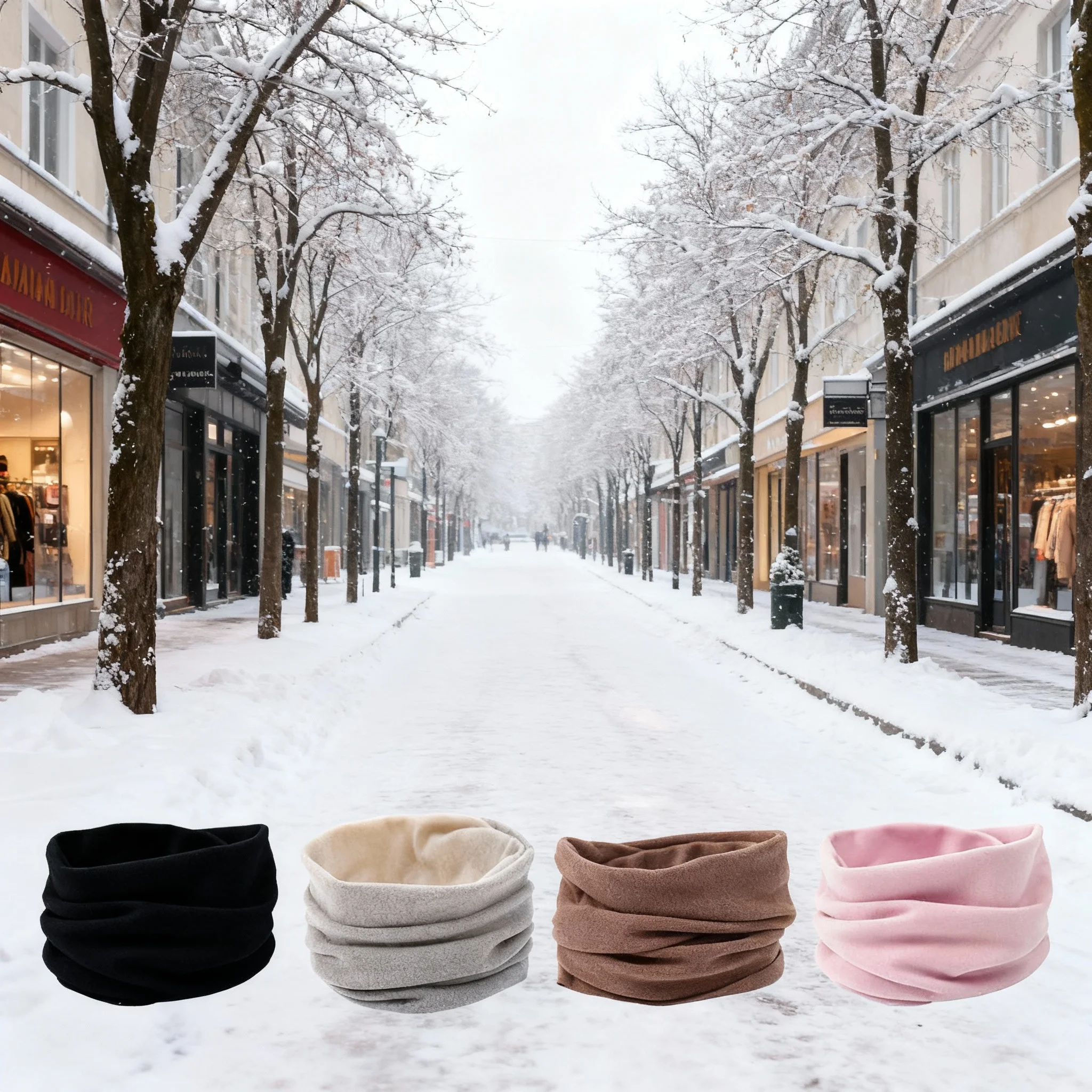 أزياء المخملية الرقبة أدفأ سميكة بطانة لينة الرياضة وشاح يندبروف الدفء الباردة واقية طوق الشتاء #1