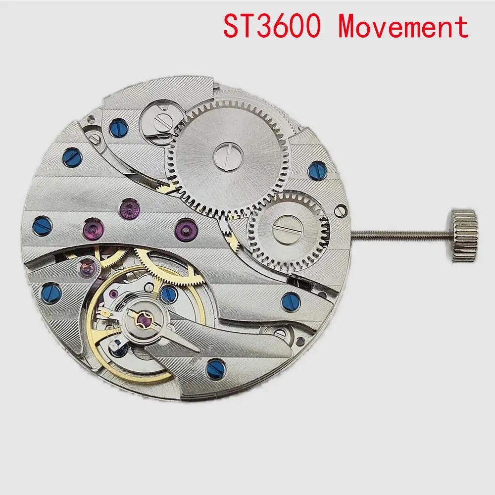 Composants de montre pour montres pour hommes, mouvement mécanique à remontage manuel, bijoux st 3600 17, modèle de mouvement, PNH, 6497