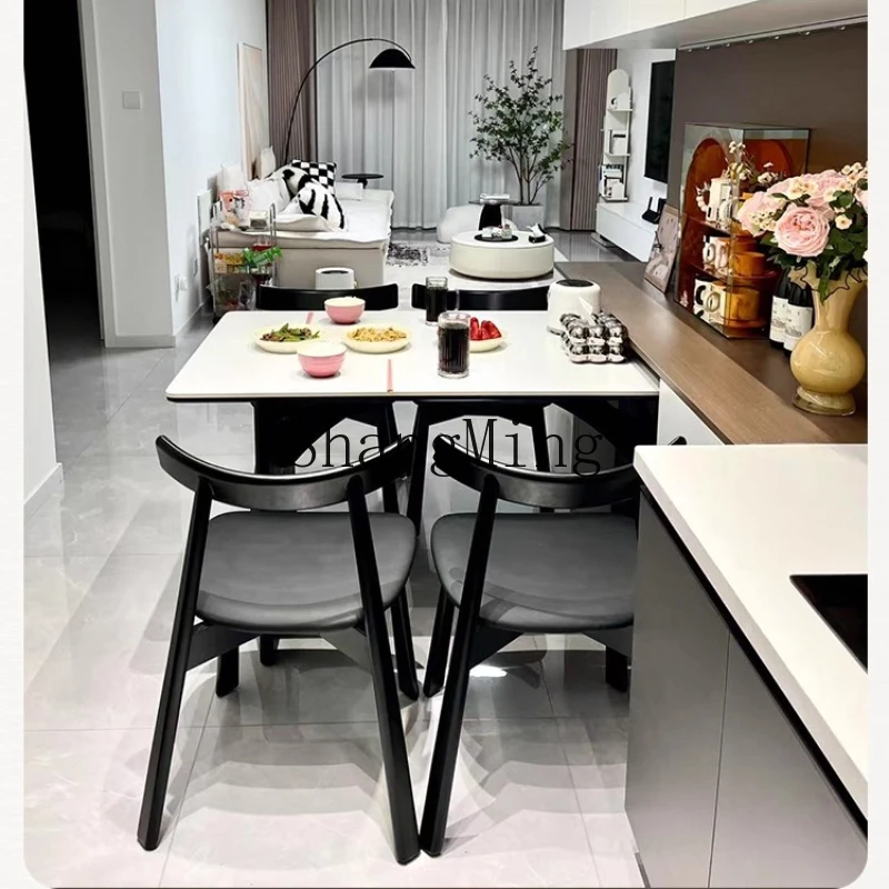 

ZYY household small apartment high-end sense can be embedded in the side cabinet retro rectangular solid wood dining table