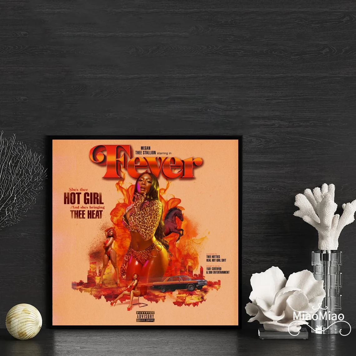 

Megan Thee Stallion Fever Music Album Cover Poster Canvas Art Print Home Decor Wall Painting ( No Frame )