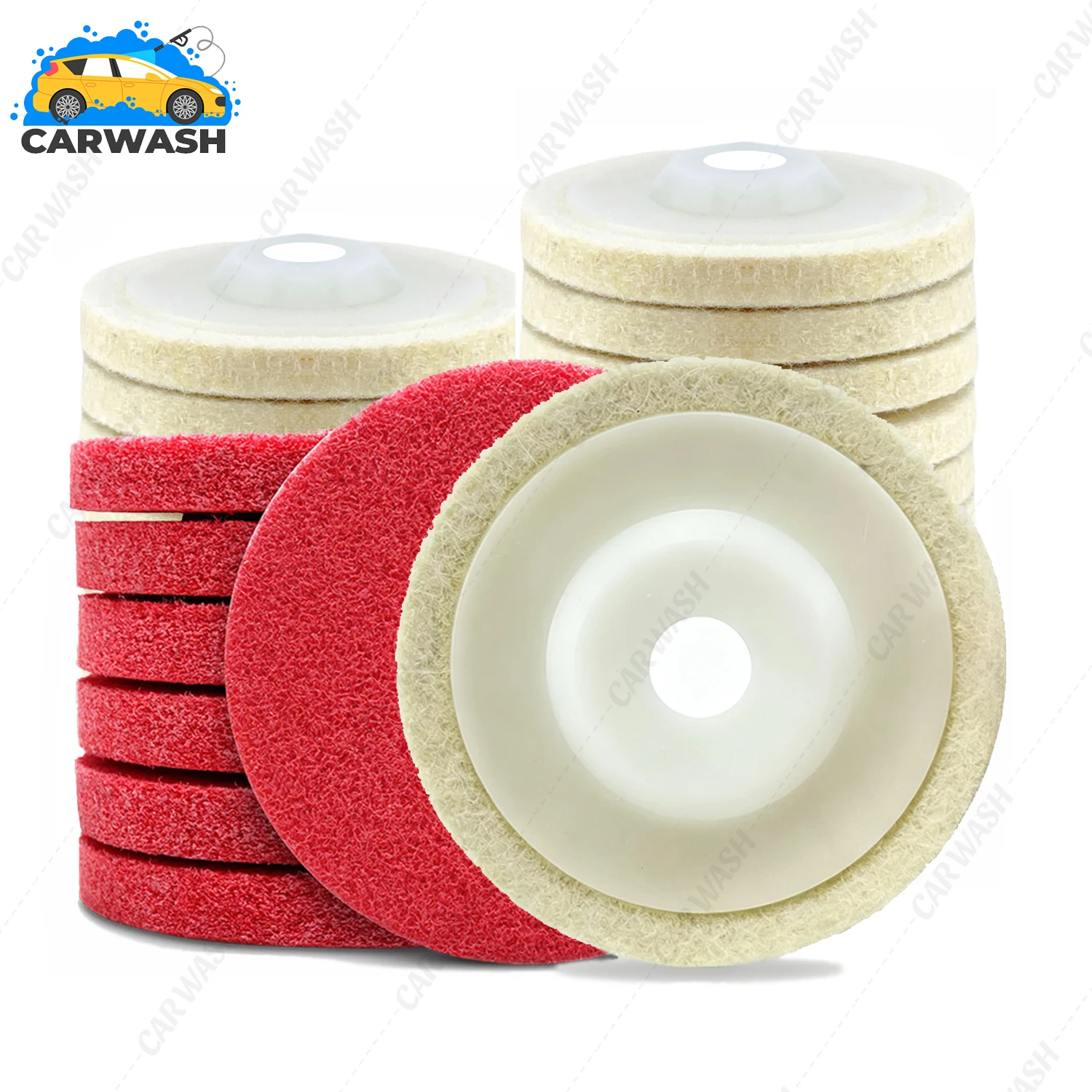4inch 97mm Nylon Fiber Buffing Wheel Preliminary Sanding Abrasive Disc Wool Polishing Pad for Angle Grinders Final Finishing
