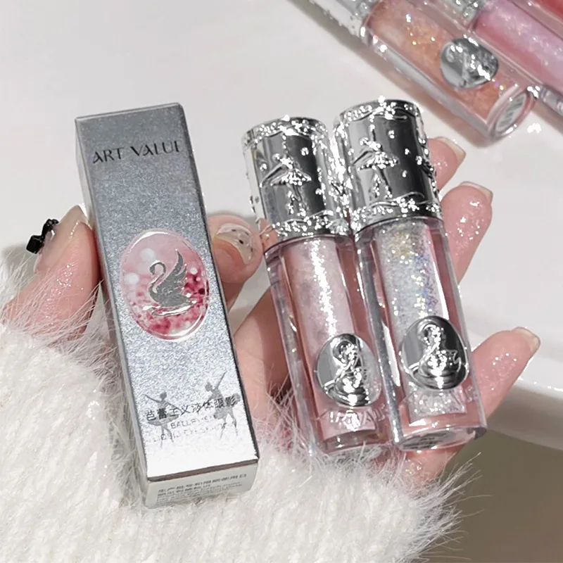 Liquid Eyeshadow Pearlescent Shimmer Long Lasting Monochrome Pearly Fine Sparkling Sequins Eye Shadow Highlighter Quick Drying