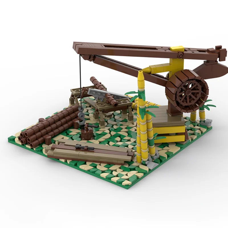 Moc قوالب بناء وحدات عصر الإمبراطوريات - نموذج مخيم الخشب كتل التكنولوجيا عيد الميلاد لتقوم بها بنفسك لعبة القرون الوسطى هدايا البناء #3