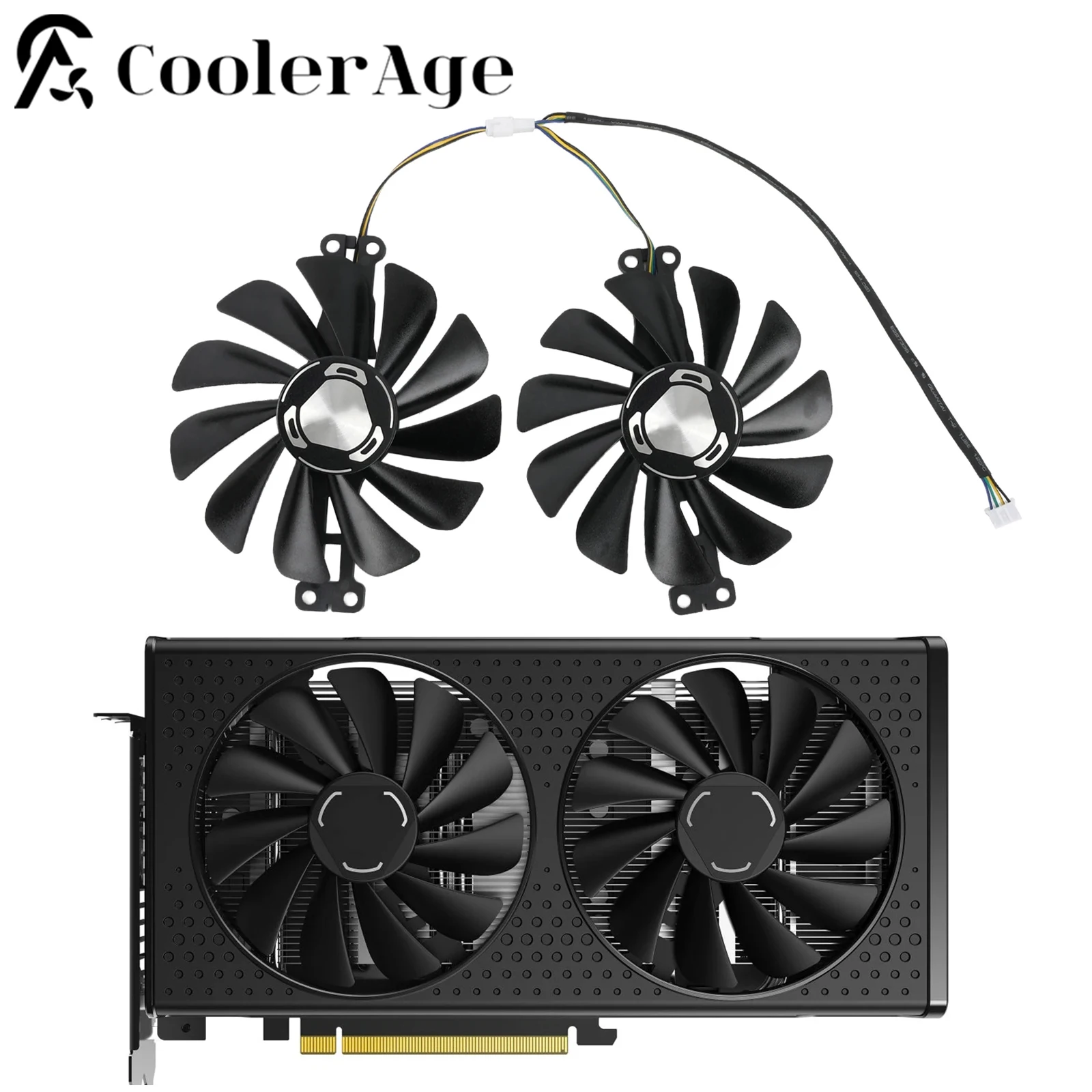 

Вентилятор для видеокарты, охладитель для XFX Speedster SWFT 210 Radeon RX 6600 6600XT Core Gaming 95 мм CF1010U12S RX6600 RX6600XT ​ Вентилятор графического процессора ​ ​