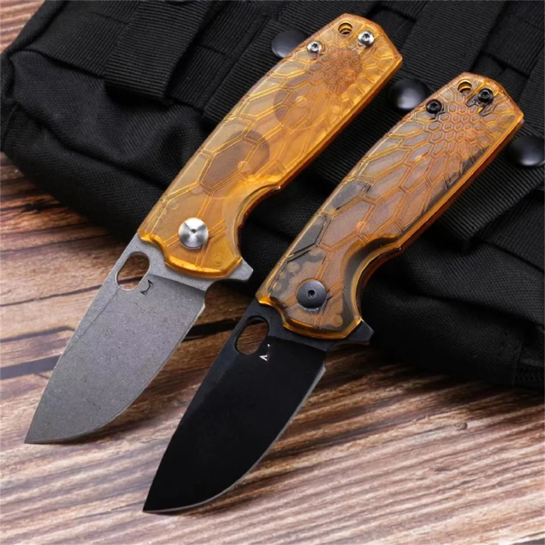 Cuchillo plegable FX604, hoja de acero D2, mango PEI para acampar al aire libre, cuchillo afilado portátil para pesca y caza, herramienta de defensa para senderismo EDC