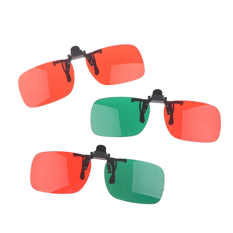 1X Kids Foldable Clip Amblyopia Corrective Glasses Red Green Color Squint Blind