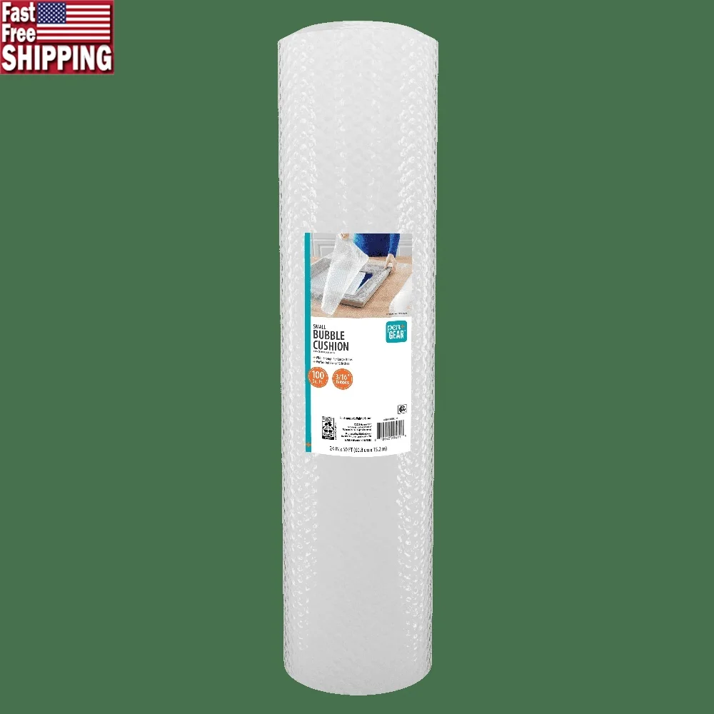 24인치 x 50피트 버블 랩 롤 3/16인치 버블 쿠션 포장재 이동 배송 보관 보호