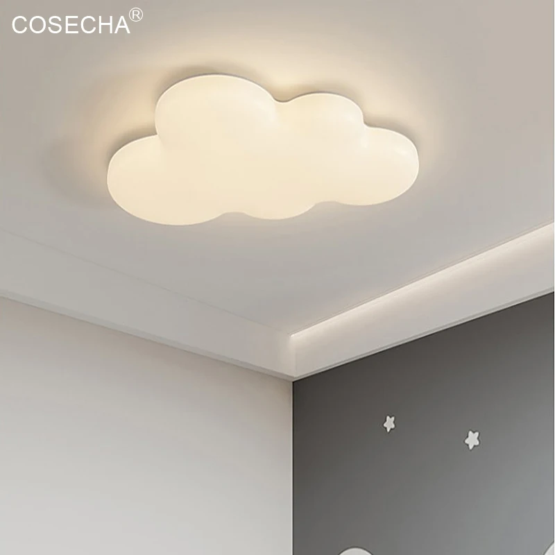 White Cloud Led Ceiling Lamp Remote Control Dimmable Ceiling Lights For Bedroom 63W 85-265V Surface Mounted Ceiling Lamps