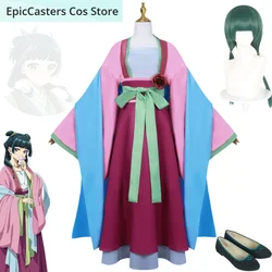 Maomao Costume Cosplay Anime The Apothecary Diaries Hanfu Grenn parrucca abiti antiquariato uniforme per ragazze donne Disfraz Mujer adulte