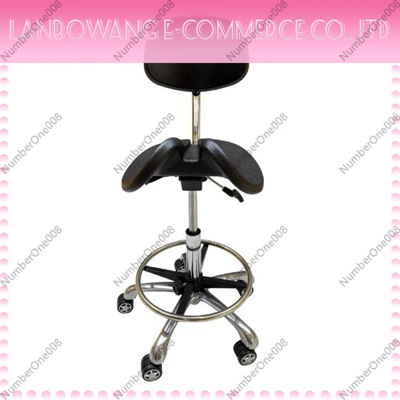 ‌Ergonomic PU Saddle Seat - Rotating Height Adjustable Stool, Orthopedic Back Support Chair for Office Dental Work