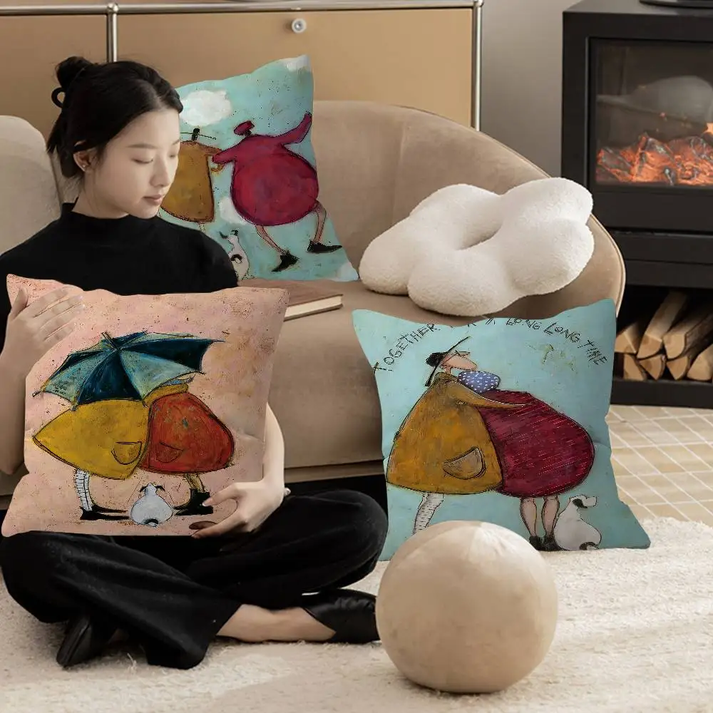 

Sam Toft Canvas Art Cushion Cover Decorative Pillow Sofa Home Decor Case Pillow Cases