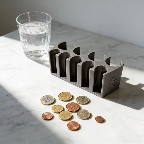 Euro Coin Storage Box for 2&euro; 1&euro; 50c Precisely Fits Common Denominations Farewell Bid Specialized Coin Organizer