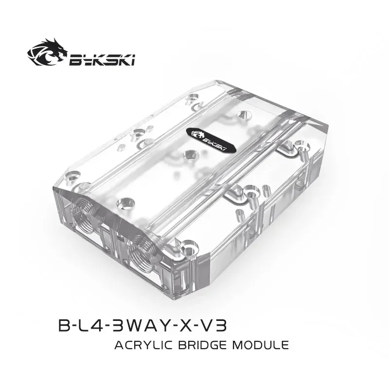 Imagem -04 - Bykski Módulo de Freio de Placa Gráfica Múltipla Acrílico Transparente Maneiras Conector Gpu Acessórios de Modding de pc B-l42way-x-v3