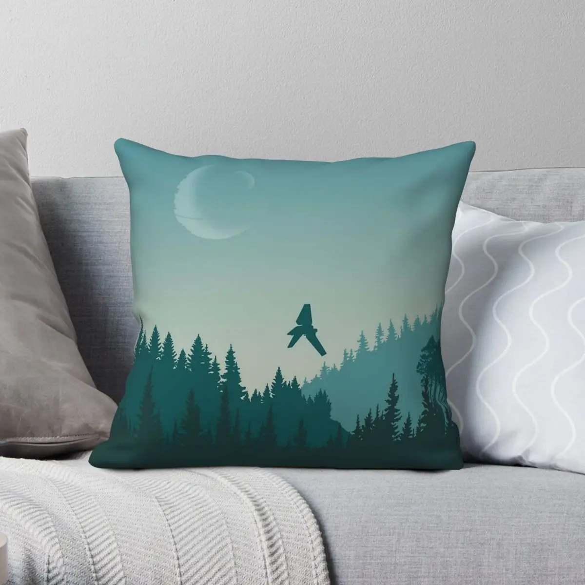 Endor Poster Square Pillowcase Polyester Linen Velvet Pattern Zip Decor Throw Pillow Case Home Cushion Cover