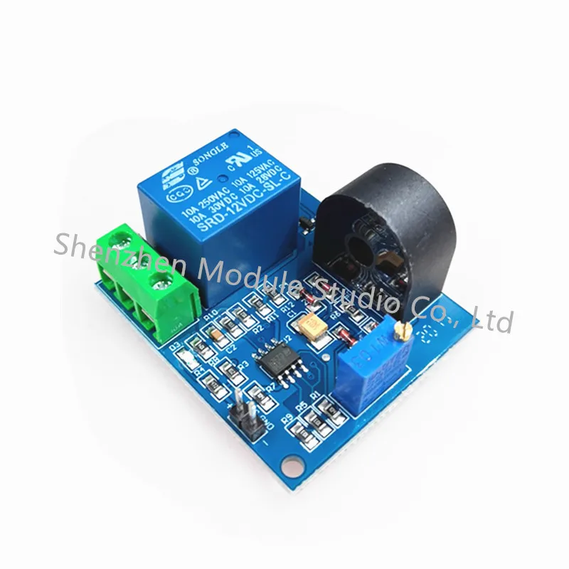 1pcs 5A Overcurrent Protection Relay Module AC Current Detection Board 5V/12V/24V Relay ZMCT103C Current Transformer