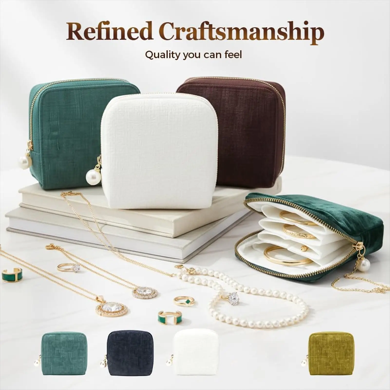 

Дорожный футляр для ювелирных изделий с несколькими отделениями, сумка на молнии, модный мини-ювелирный дорожный футляр для браслета, кольца, серьги, ожерелья, часов