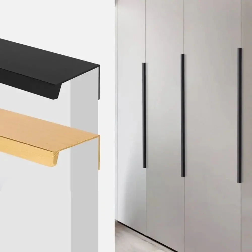 Hidden Furniture Cabinet Door Handles Wardrobe Cupboard Pulls Drawer Knobs Furniture Hardware