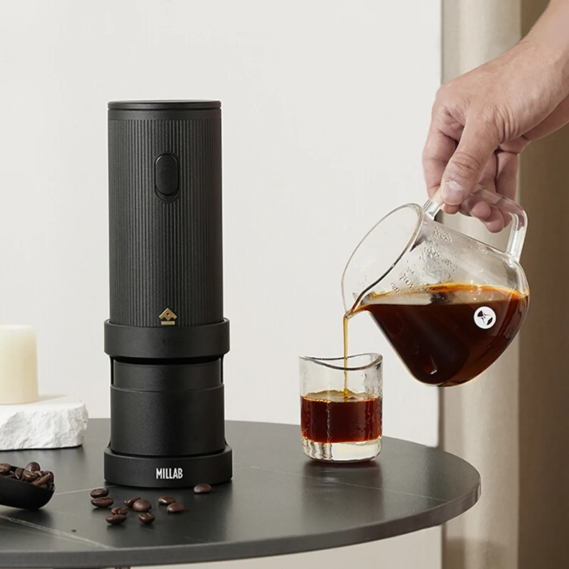 Espresso & Pour-Over Bean Mill for Home ​TIMEMORE MILLAB E01 Electric Coffee Grinder Portable, S2C890 Burr, Long Battery Life,