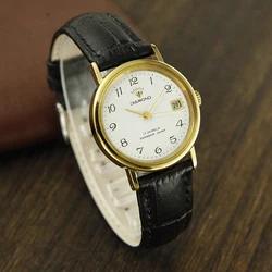 Vintage Watch Men Shanghai Hand Wind Mechanical Wristwatches 33mm Antique Watches Women Retro Diamond Brand Clocks with Calendar