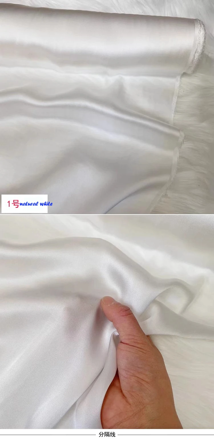 1 meter X 1.4 meter 100% Natural Silk Charmeuse Fabric 16 momme Pure Silk Satin Material For Gown Pajamas Pillowcase