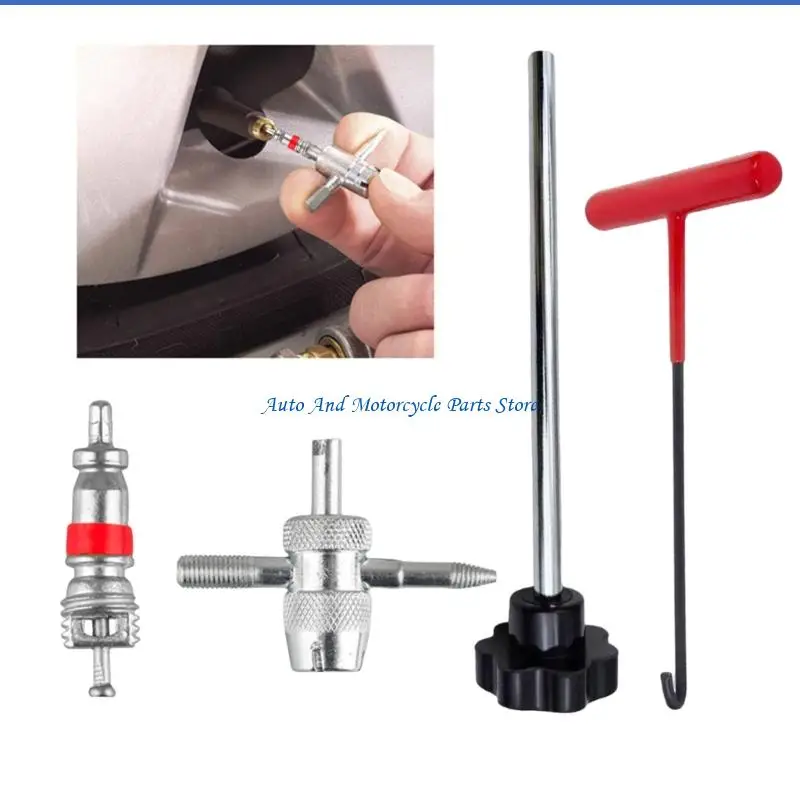 

P9FD Comprehensive Tire Repair Solution tool User Friendly Designs Tire Valves Installation Tool set for All Car Types