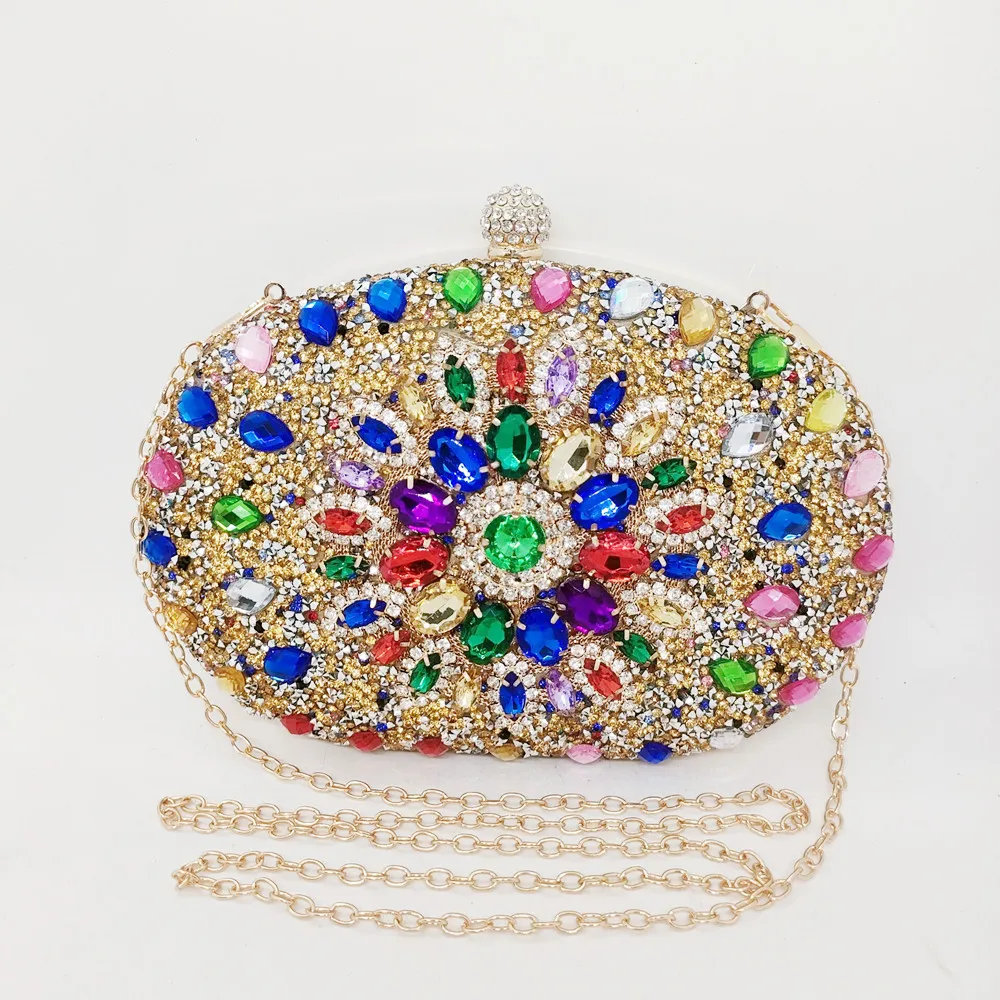 DG PEAFOWL Color Wallet Stylish  Sequin Evening Bag Luxury Women Bridal Party Prom Blingbling Wedding Clutch Purse  Handbag 131