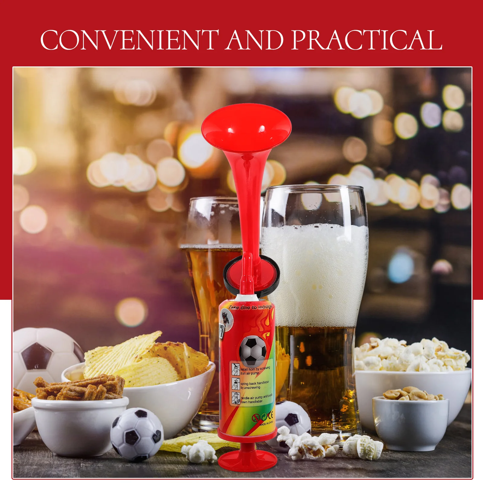 

Held Air Horn Large Pump Loud Noise Maker For Twisting Horn Sports Events Safety Parties Twisting Celebration