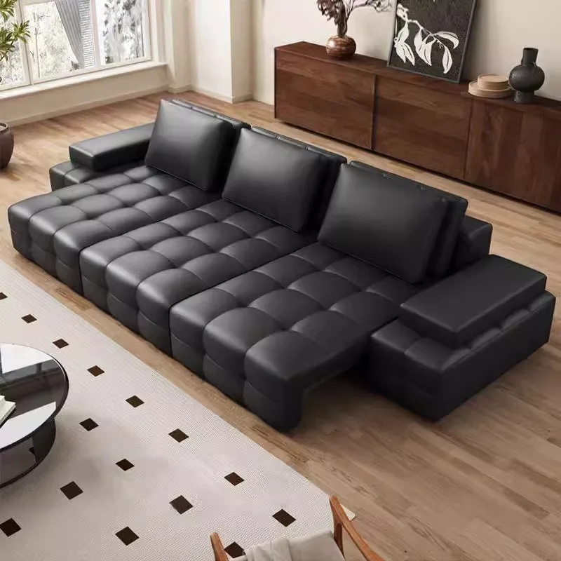 Waterproof Black Sofas Filler Armrest Electric Floor Recliner Double Sofas Puffs Lounges Modern Woonkamerbanken Unique Furniture