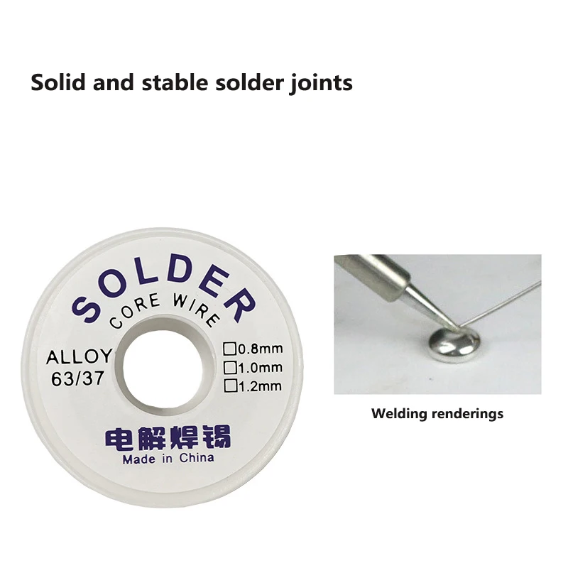 50g/0.8 MM Welding Solder Wire High Purity Low Fusion Spot Rosin Soldering Wire Roll No-clean Tin Welding Circuit Repair