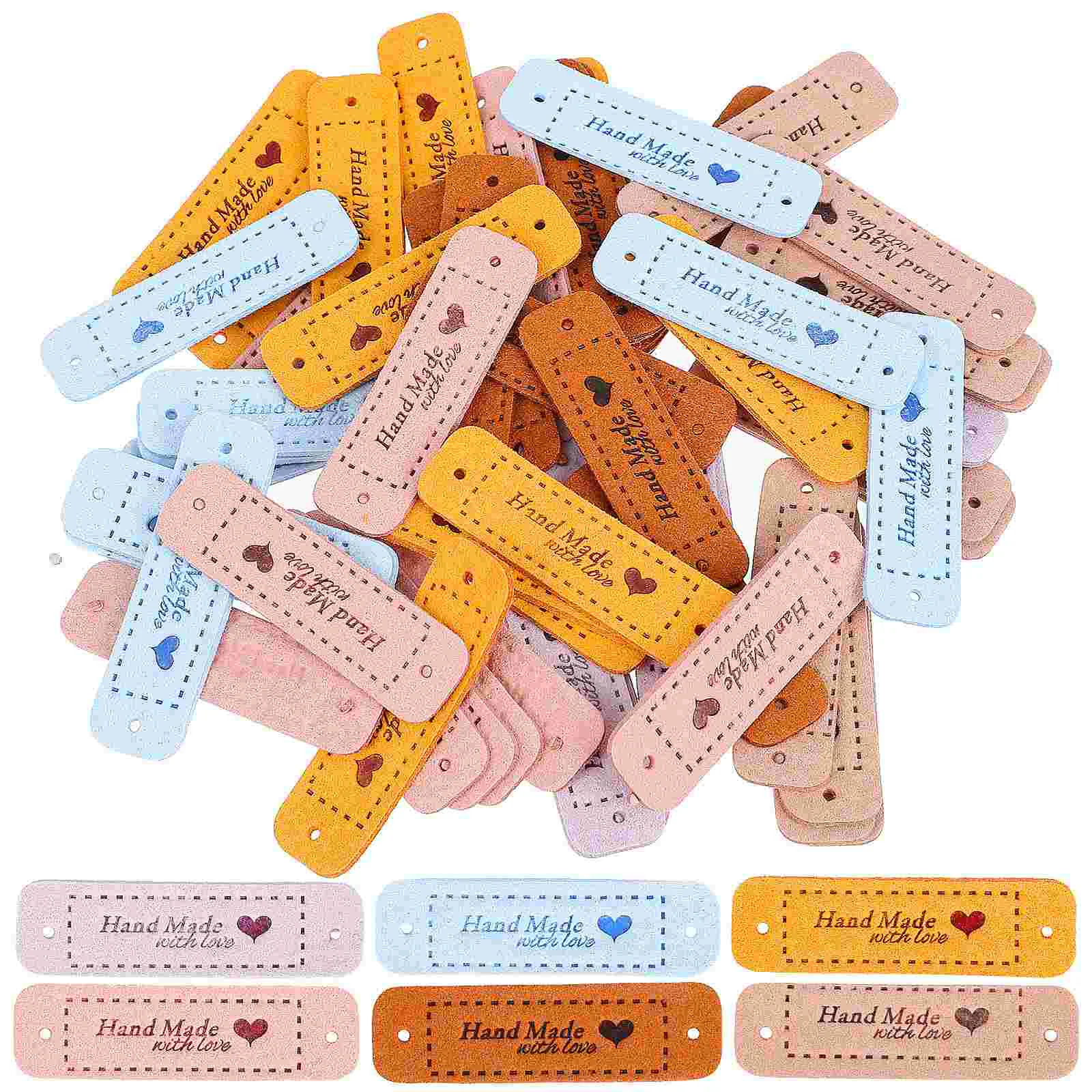 60 Pcs Label Labels Handmade Tags for Knitting Stickers Clothes Embellishment Manual