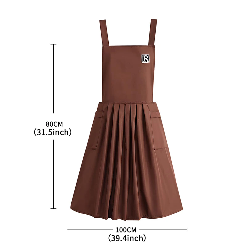 Apron Waterproof For Women Fashionable Popular Stain-Resistant For Cooking Cafe Nursery Beautician Meal Beauty Staff Apron