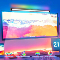 Iiiumination above computer monitor screen RGB backlight monitor light strip 5VUSB dimmable desk gaming lighting LED desk lamp