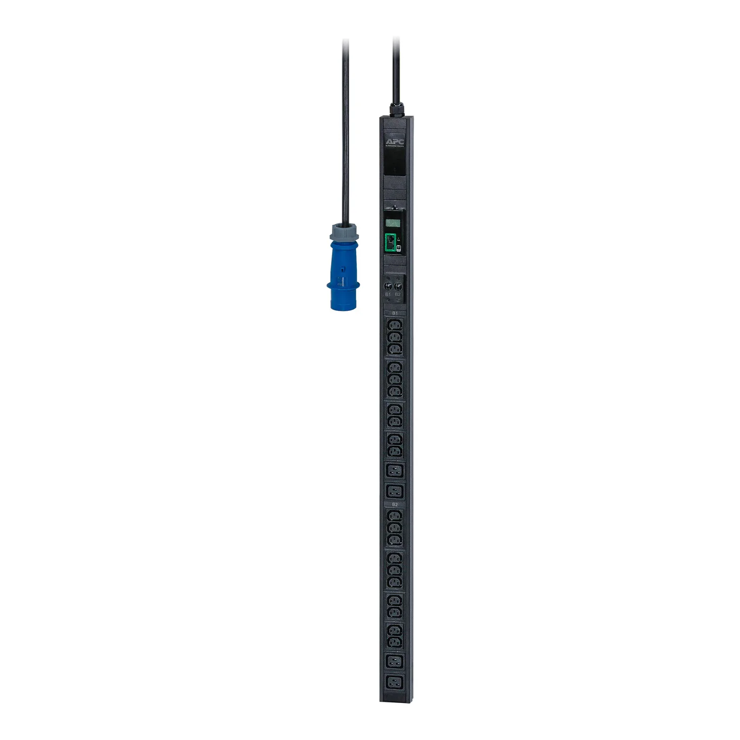 APC Easy Rack PDU EPDU1016M 1U Metal Metered 16A 8 X C13 Outlets 230V 1 Phase IEC60320 C20 Inlet Universal 3.7kW 3680VA 2.5m 4