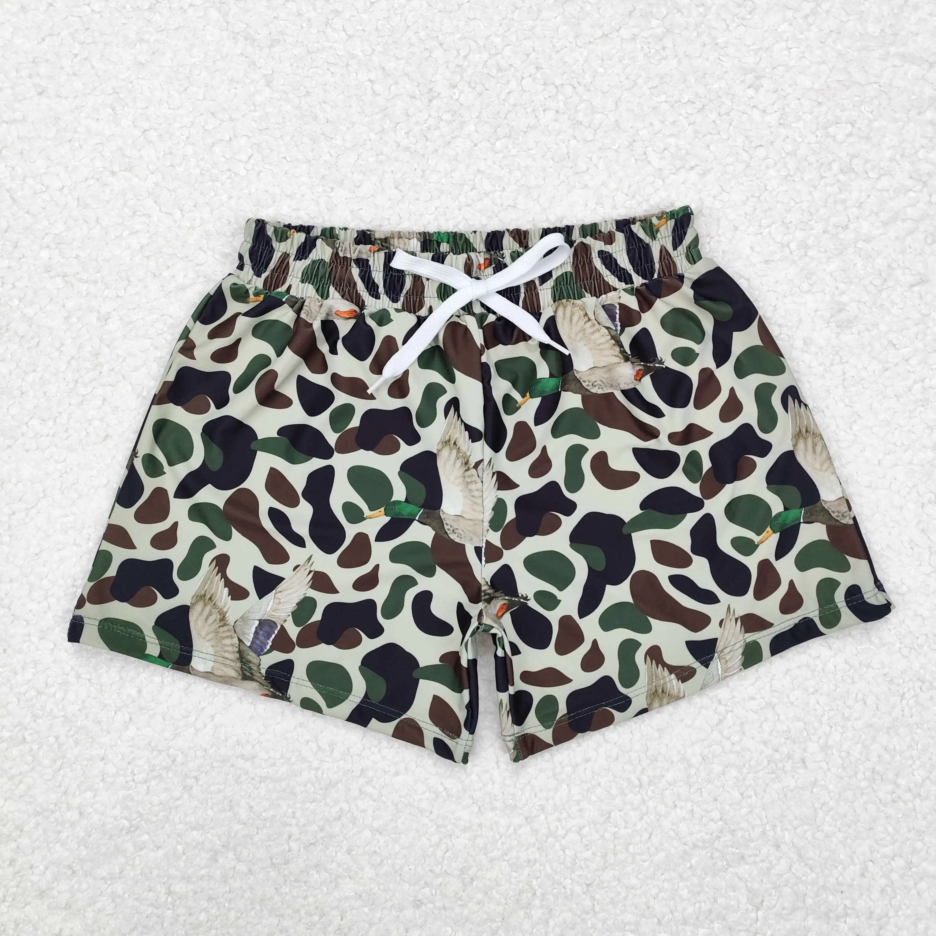 

High Quality Cotton camo leopard green print Shorts Vintage Western Clothes with Cartoon Pattern summer swim short