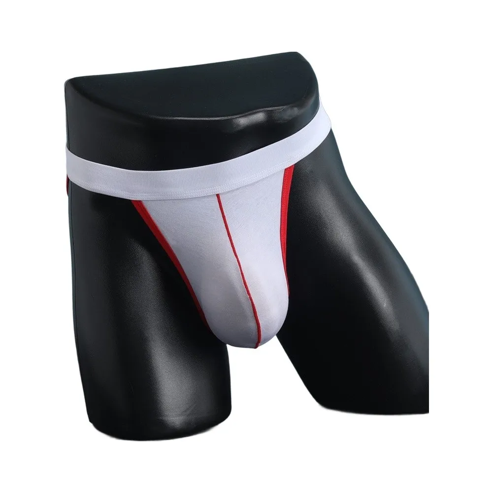Men Fashion Casual Contrast Color Underwear Briefs Pouch High Fork Sexy Lingerie Panties Tangas Breathable Jockstrap