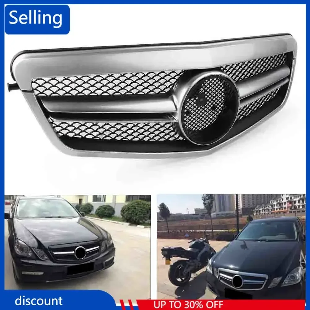 Front Grille Bumper Mesh Grill For Mercedes Benz E Class W212 S212 2010 2011 2012 2013 ABS Plastic with emblem Auto Car Parts