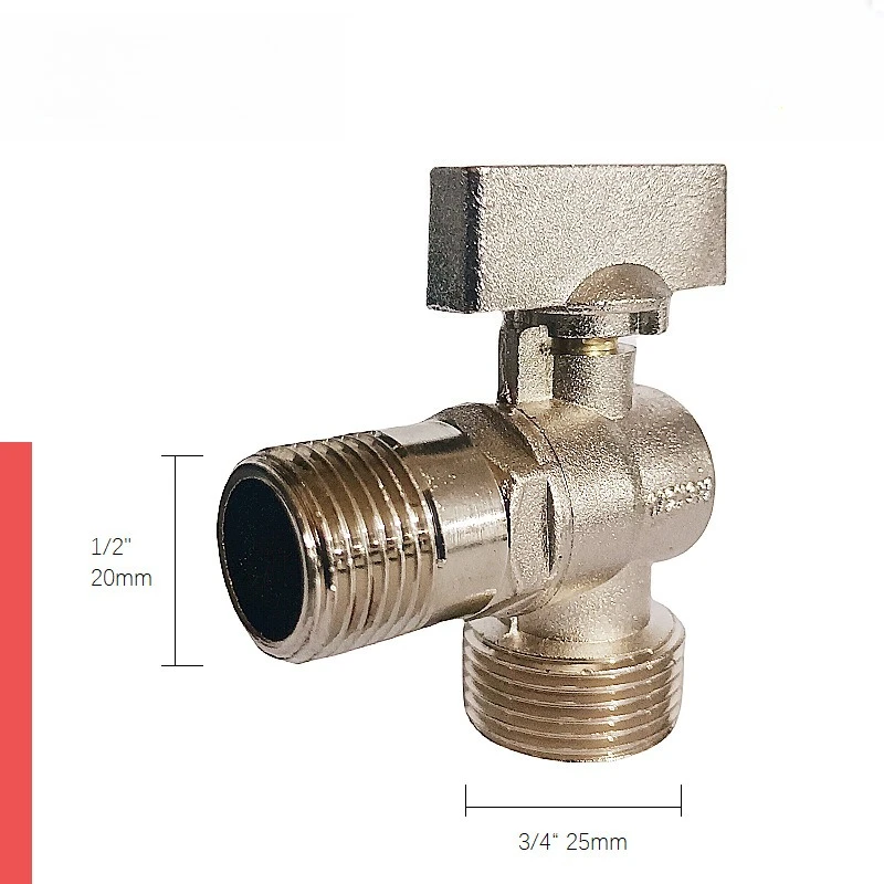 

Угловой клапан из цинкового сплава наружной резьбы 1/2 "x3/4", бытовой угловой клапан из цинкового сплава