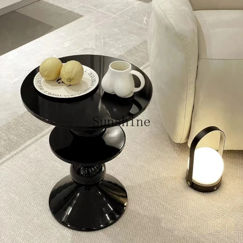 

Fashion, living room, corner few simple round balcony household small apartment tea table creative side few