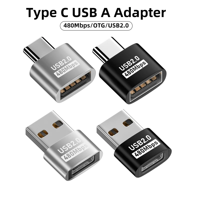 

USB2.0 Type C OTG Adapter USB C Male to USB Female Converter for Macbook PC Xiaomi Samsung Laptop USB C OTG Connector