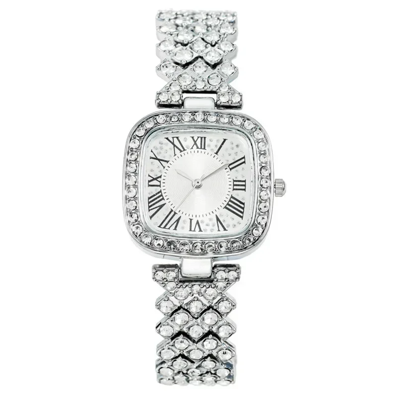 Hot selling new square diamond studded starry sky fashionable women's watch