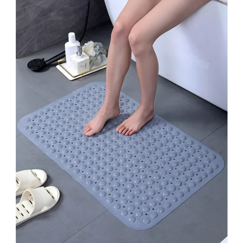 Bathtub Mat, Drain Holes and Suction Cups Help Keep in Place on Tub Floor, Soft on Feet Shower and Bath Mats, Bathroom Accessori