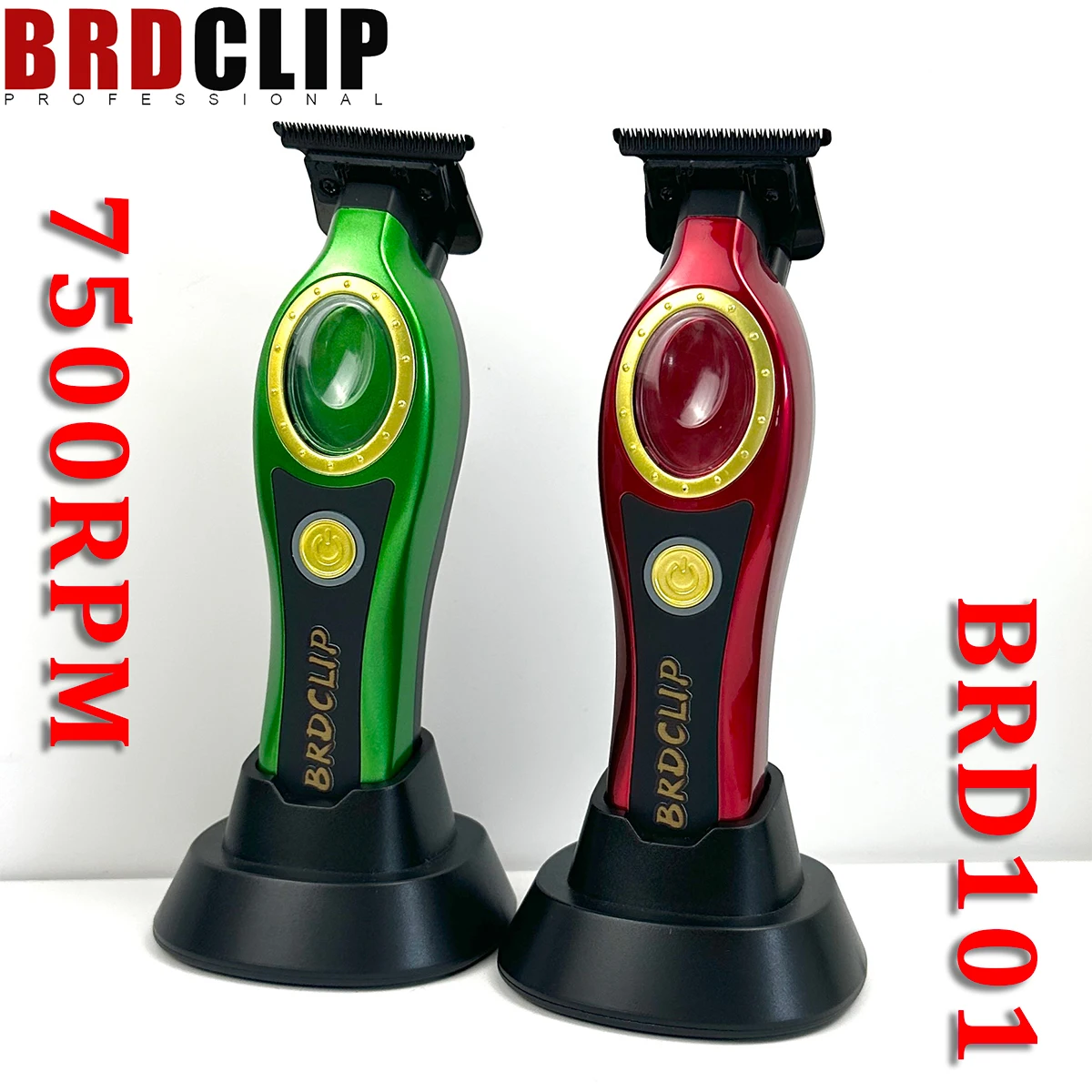 BRDCLIP BRD101 Professional Carving Gradient Hair Trimmer Barber Finish Electric Clipper with Charger Stand Hair Cutting Machine