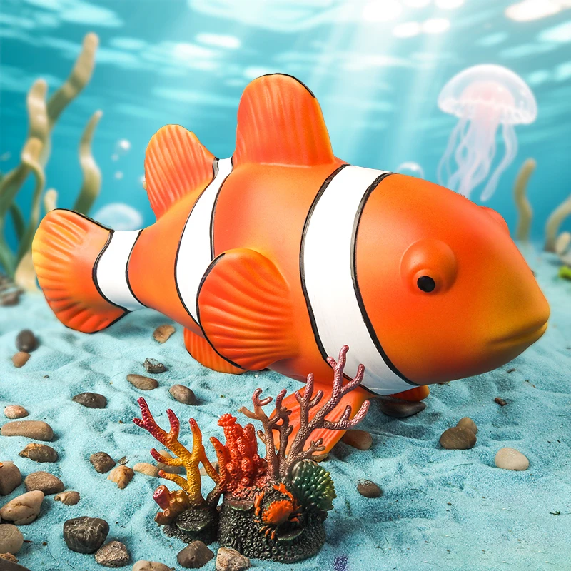 Oenux Zachte Zeeleven Dieren Ray Clownvis Krab Zaagvis Megalodon Zeeschildpad Octopus Model Action Figure Onderwijs Kid Speelgoed