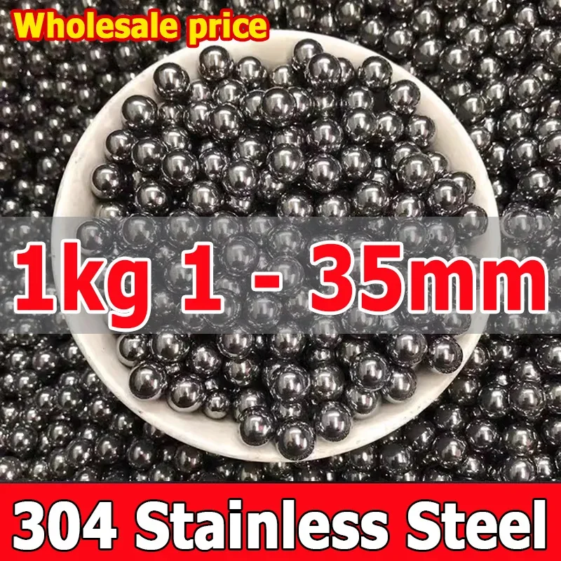 1kg Dia 1-35mm 304 Steel Balls Solid Bearing Steel Ball 1.5/2/2.381/2.5/3/3.175/3.5/4/4.763/5/5.9/6/7/8/9.525/10/11/12/13~28mm